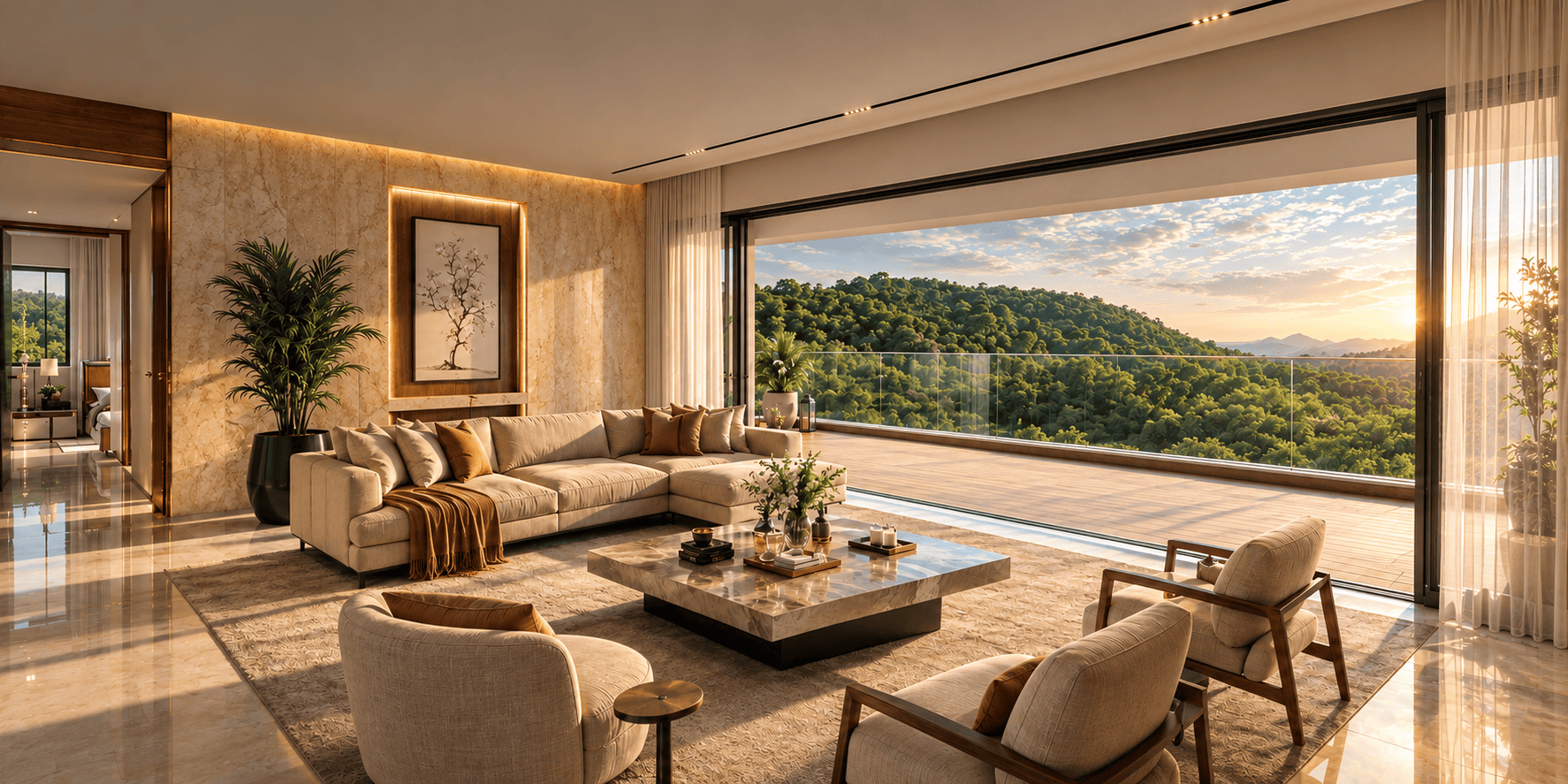 Godrej Golf Crest - Panoramic views of Golf Course and Matheran Hills